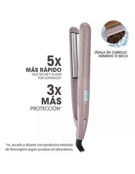 Plancha De Cabello Remington Wet2Straight Cerámica 230 Grados Pantalla Digital Morado