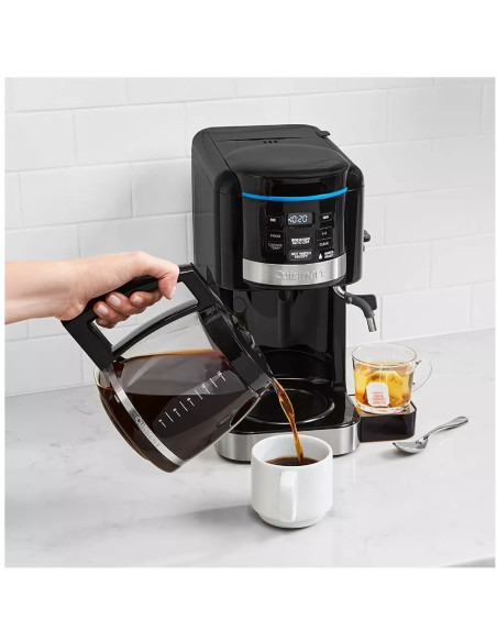 Cafetera Cuisinart Programable Hasta 24H Antes Sist Agua Caliente Jarra 12Tz Apagado Automático Con Filtro Negra