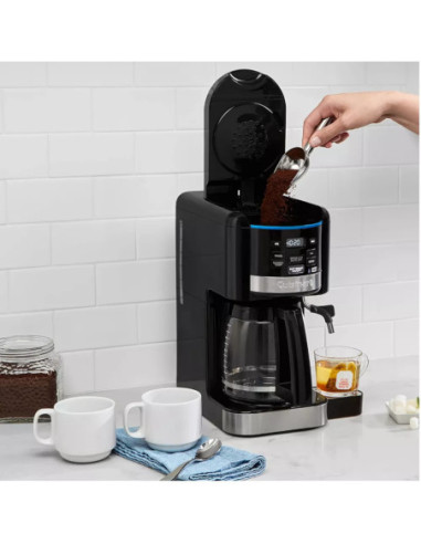 Cafetera Cuisinart Programable Hasta 24H Antes Sist Agua Caliente Jarra 12Tz Apagado Automático Con Filtro Negra