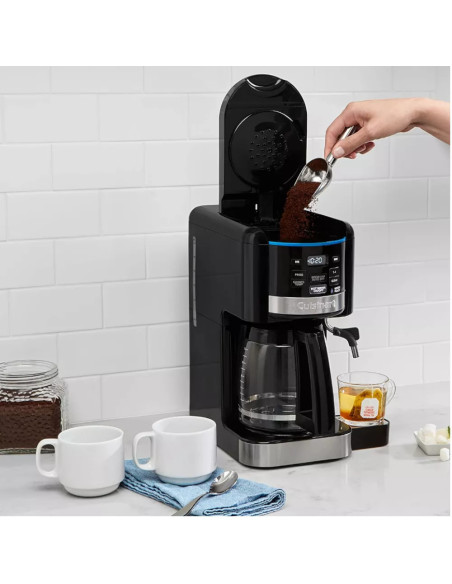 Cafetera Cuisinart Programable Hasta 24H Antes Sist Agua Caliente Jarra 12Tz Apagado Automático Con Filtro Negra