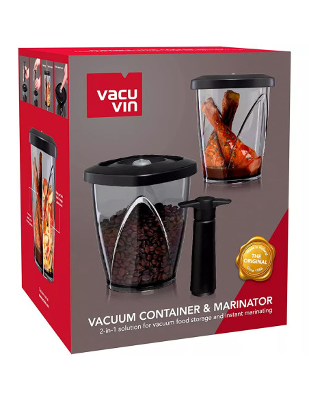Conservador De Café Vacu Vin Con Bomba Al Vacío Color Negro