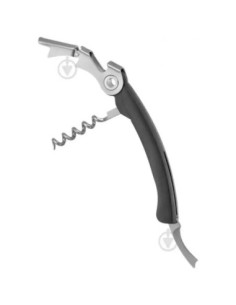 Sacacorchos Doble Bisagra Vacu Vin Cortador Papel Aluminio Negro 2