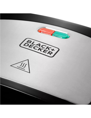 Sandwichera Black Decker Panini 2 Panes 700 W Negra