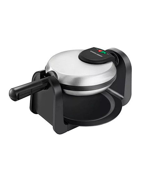Waflera Giratoria Black Decker Estilo Belga Divisor De 4 Secciones Antiadherente Gris