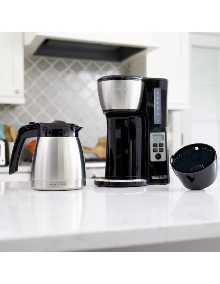 Cafetera Black Decker 12 Tazas Programable Térmica Digital Con Jarra De Acero Inox