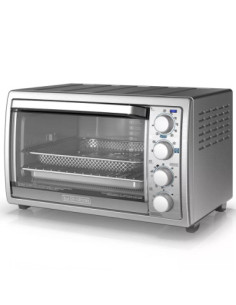Horno Tostador Airfryer 7 En 1 Black Decker Con Sistema Conveccion 1500 W Acero Inox
