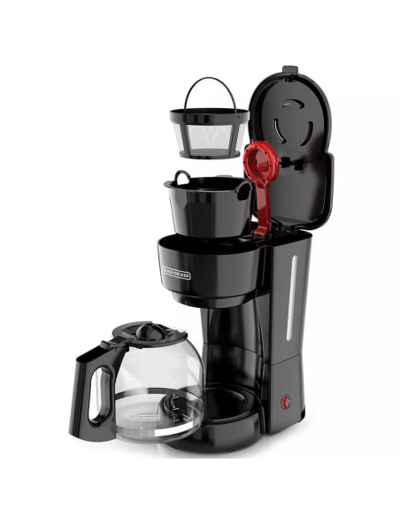 Cafetera Black Decker 12 Tazas Sistema Goteo Boton Encendido Y Apagado Negra