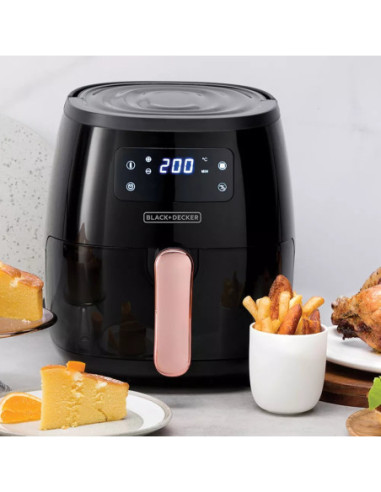 Freidora De Aire Black Decker Saludable 7 Funciones 5 7 L Panel Dig Negro