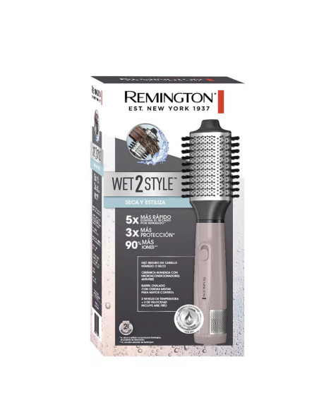 Cepillo De Aire Remington Wet2Style 1200 W 3 Niveles De Temperatura 2 Velocidades Color Blush