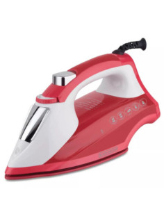 Plancha De Ropa Black Decker Light Easy 1200 W Suela Antiadherente Cerámica Smartsteam Blanco Rojo 2