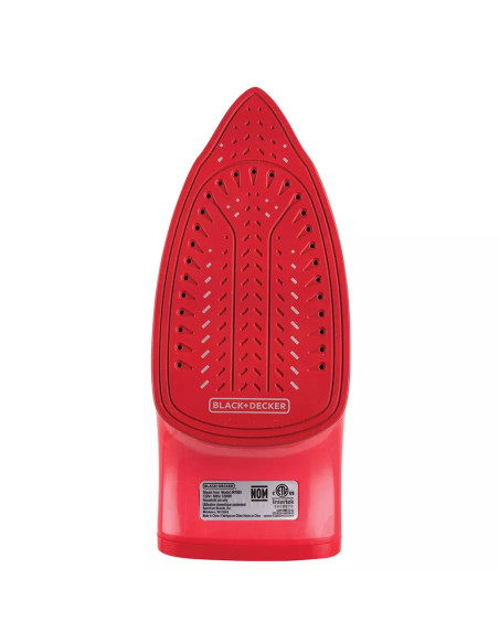 Plancha De Ropa Black Decker Light Easy 1200 W Suela Antiadherente Cerámica Smartsteam Blanco Rojo