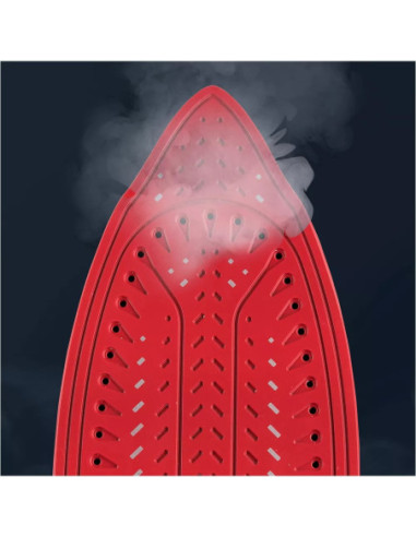 Plancha De Ropa Black Decker Light Easy 1200 W Suela Antiadherente Cerámica Smartsteam Blanco Rojo