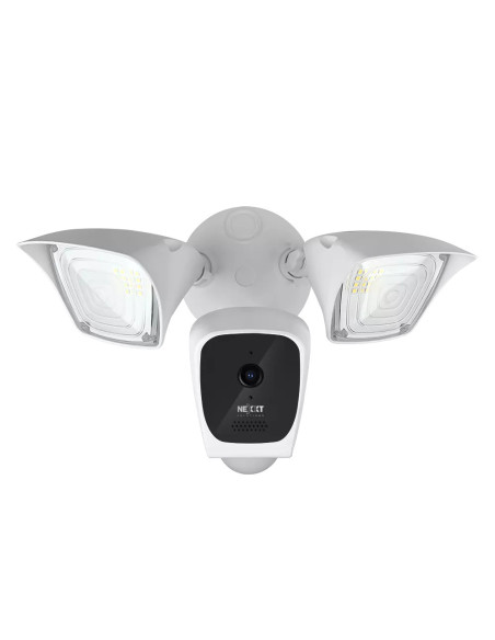 Cámara Nexxt De Seguridad Wi-Fi Visión 150 Grados 10Mts 2 Focos Ext Hasta 128 GB Nocturno