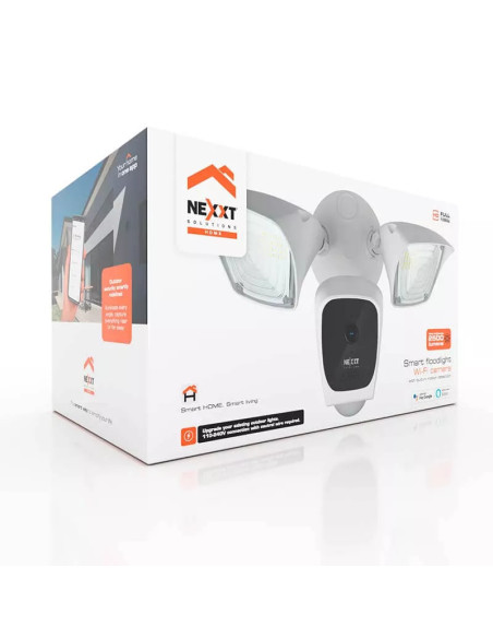 Cámara Nexxt De Seguridad Wi-Fi Visión 150 Grados 10Mts 2 Focos Ext Hasta 128 GB Nocturno