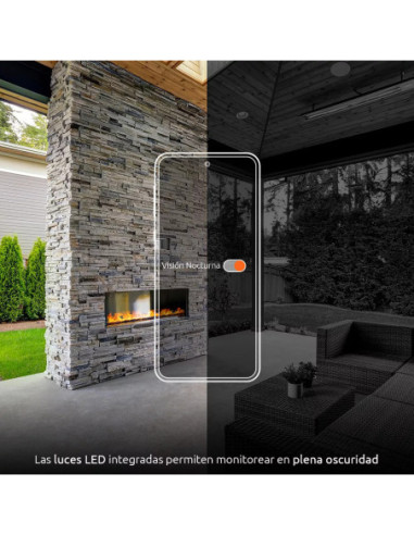 Cámara Nexxt De Seguridad Wi-Fi Visión 150 Grados 10Mts 2 Focos Ext Hasta 128 GB Nocturno
