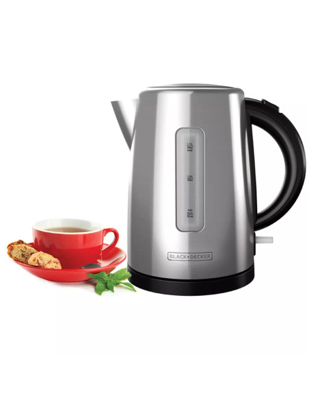 Tetera Eléctrica Black Decker 1500 W 1 7 L Apagado Automático Base Giratoria Acero Inox