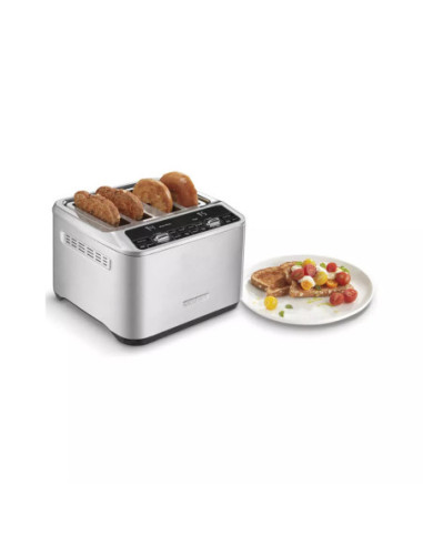 Tostadora Cuisinart Motorizado Digital 4 Posiciones 7 Sombras 8 Función Memoria 6 Tipos Pan Acero Inox