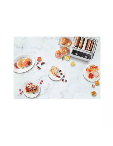Tostadora Cuisinart Motorizado Digital 4 Posiciones 7 Sombras 8 Función Memoria 6 Tipos Pan Acero Inox