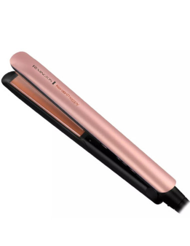 Plancha De Cabello Remington Con Keratina 230 Grados Pantalla Digital Rosado