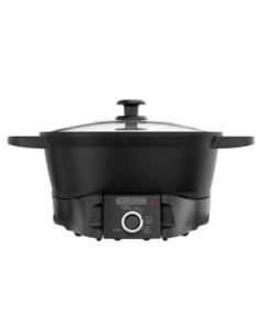 Olla Multifunción Black Decker 28 Tazas 5 Funciones 800 W Tapa De Vidrio Templado Negra