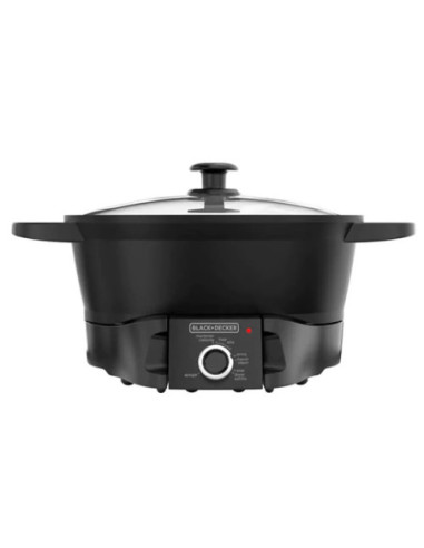 Olla Multifunción Black Decker 28 Tazas 5 Funciones 800 W Tapa De Vidrio Templado Negra