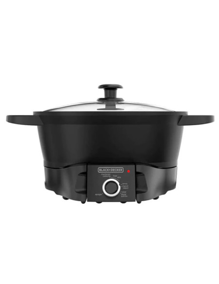Olla Multifunción Black Decker 28 Tazas 5 Funciones 800 W Tapa De Vidrio Templado Negra
