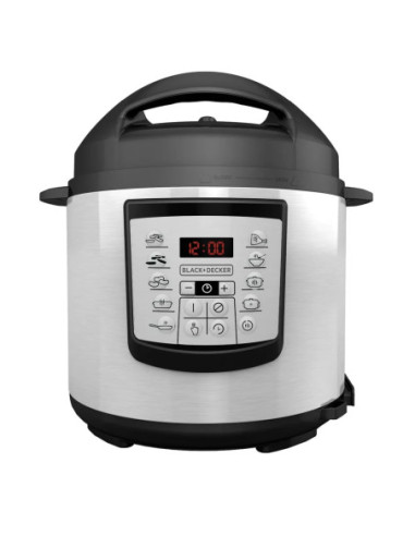 Olla De Presión Black Decker Multiuso Digital Con 7 Funciones Tapa Removible