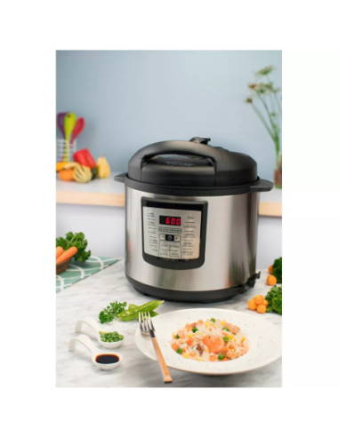 Olla De Presión Black Decker Multiuso Digital Con 7 Funciones Tapa Removible