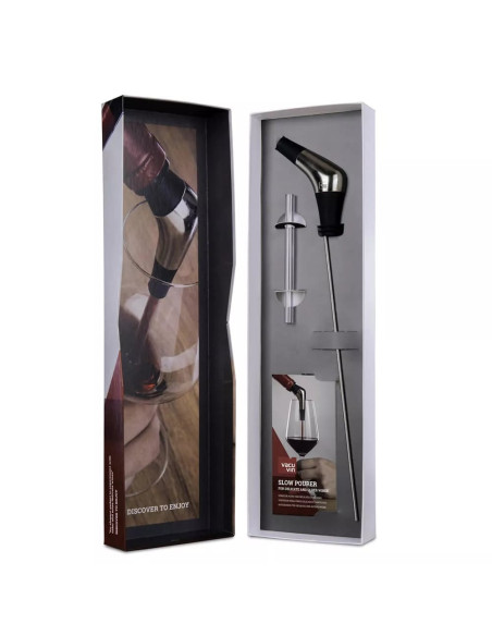 Vertidor Lento De Vino Vacu Vin Acero Inox
