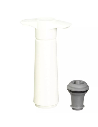 Bomba Al Vacío Vacu Vin 1 Tapon Para Consevar Vino Color Blanco
