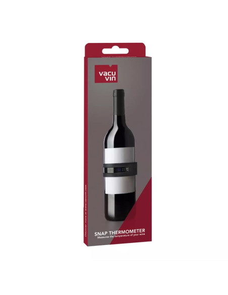 Termometro Para Botella Vacu Vin De Silicona Celcius Fahrenheit Gris