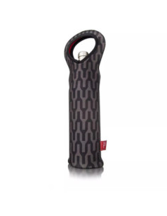Bolsa Térmica Vacu Vin Para Llevar Botella Negro/Gris