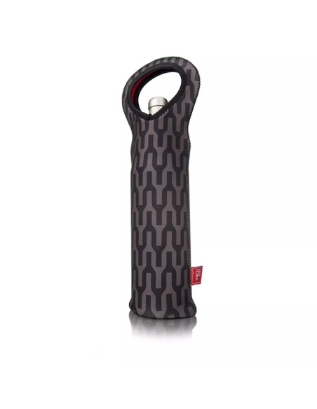 Bolsa Térmica Vacu Vin Para Llevar Botella Negro/Gris