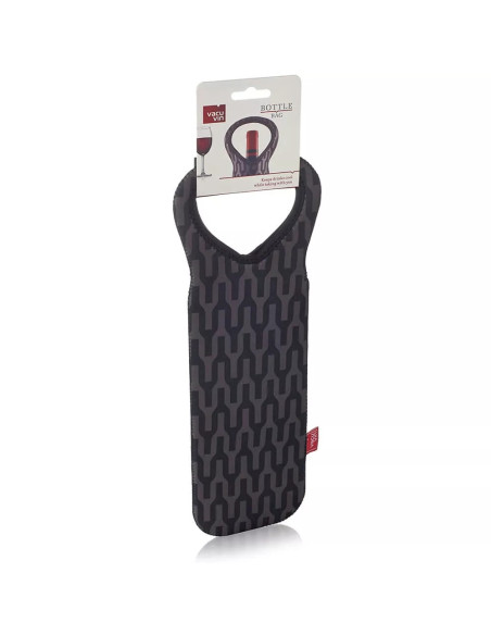 Bolsa Térmica Vacu Vin Para Llevar Botella Negro/Gris