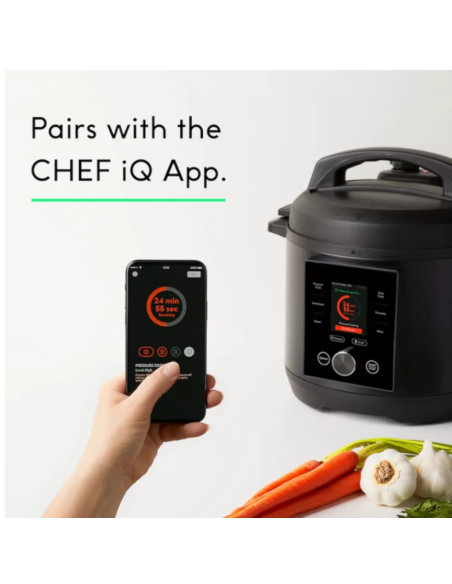 Olla Smartcooker Multifunción Presión Chefman Chefiq 5 67 L 1000 Watts Bt Wi-Fi Negro