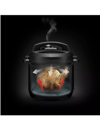 Olla Smartcooker Multifunción Presión Chefman Chefiq 5 67 L 1000 Watts Bt Wi-Fi Negro
