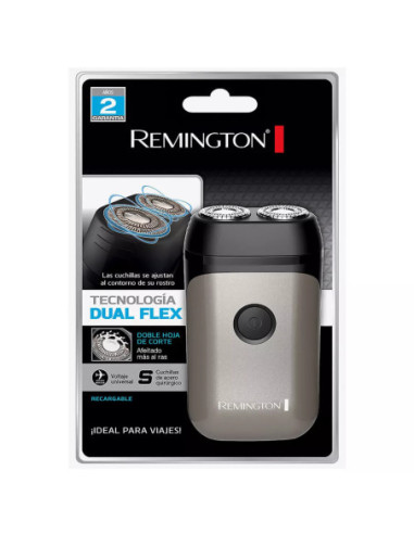 Afeitadora Recargable Remington 2 Cabezas Rotativa Inalámbrica Negra
