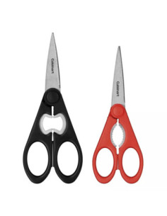 Juego De Tijeras Cuisinart Multiuso 2 Pcs Ultra Afiladas Negra Roja
