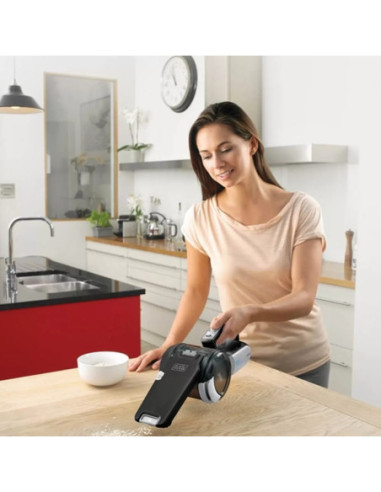 Aspiradora De Pivote Black Decker Inalámbrica Litio 20 V 444 ml 3 Etapas Gris