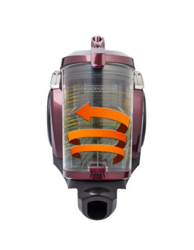 Aspiradora Black Decker 2200 W 4.5 L Colector De Polvo Hepa Filtro Color Vino