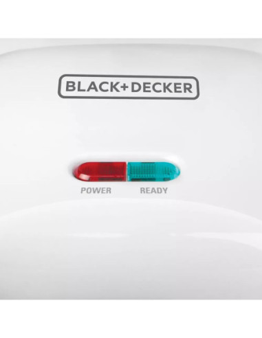 Sandwhichera Black Decker2 Panes 700 W Blanca