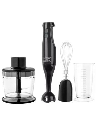 Batidora De Inmersion Black Decker 3 En 1- 2 Velocidades 200 Watts