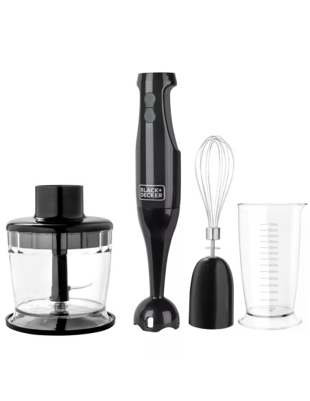 Batidora De Inmersion Black Decker 3 En 1- 2 Velocidades 200 Watts