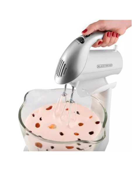 Batidora De Pedestal Black Decker 250 W 5 Velocidades Tazon Blanca