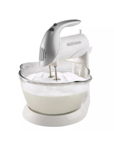 Batidora De Pedestal Black Decker 250 W 5 Velocidades Tazon Blanca