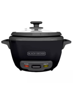 Olla Arrocera Black Decker Capacidad 7 Tzs 2 L Tapa Vidrio Negra