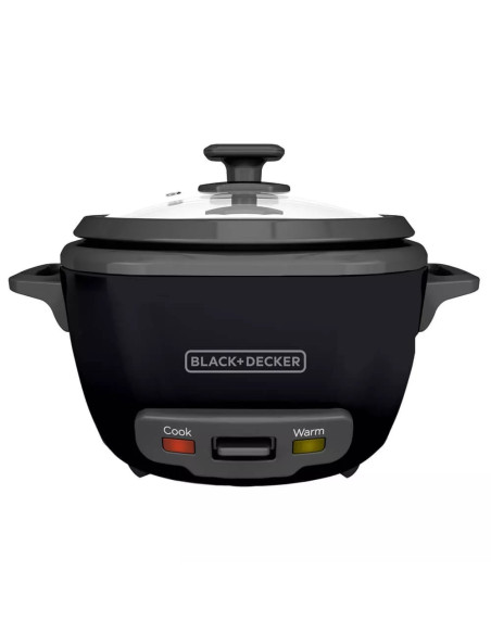 Olla Arrocera Black Decker Capacidad 7 Tzs 2 L Tapa Vidrio Negra