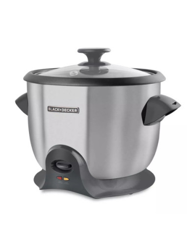 Olla Arrocera Black Decker 20 Tazas De Acero Inoxidable Gris