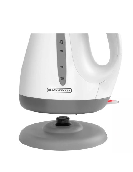 Tetera Eléctrica Black Decker 1500 W 1 7 L Apagado Automático Base Giratoria Blanca