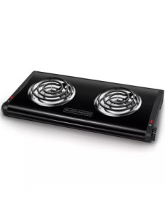 Hornilla Eléctrica Black Decker Dual 1500 W Negro